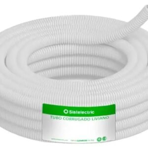Caño Corrugado Blanco Genrod X 25mts Ignifugo